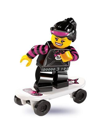 LEGO Minifigure-Skater Girl-Collectible Minifigures / Series 6-Creative Brick Builders
